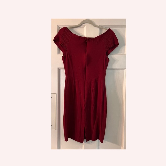 Reformation Orlando Dress Garnet Sz 10 EUC Off Shoulder - Picture 3 of 5